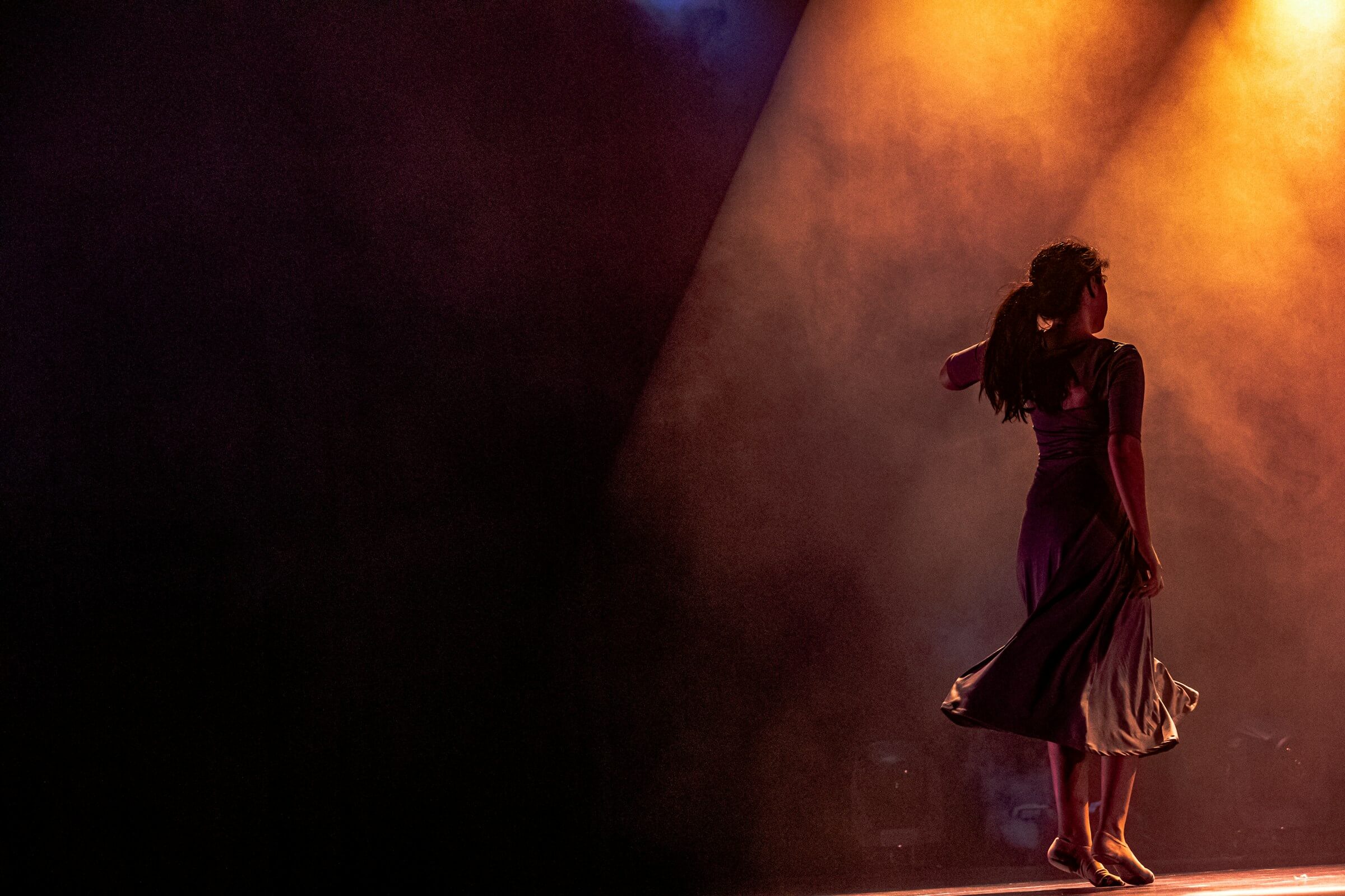 Woman performing in the theatre